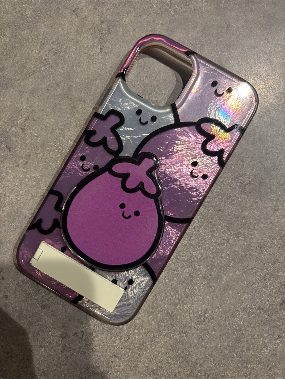 Purple Cute Fruit Pattern Phone 15 Case - Unbranded